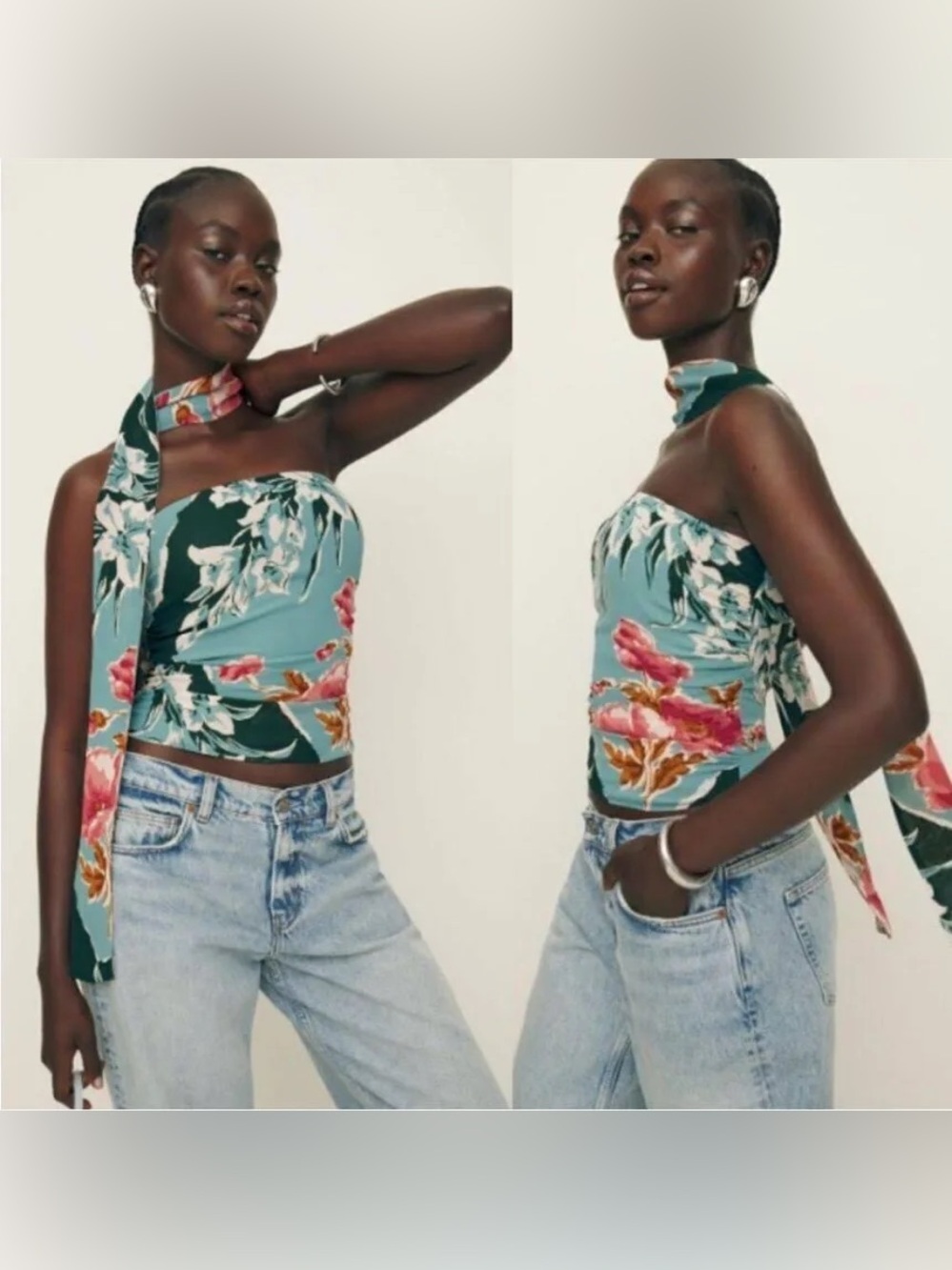 Reformation Lennon Top in Paloma size 12